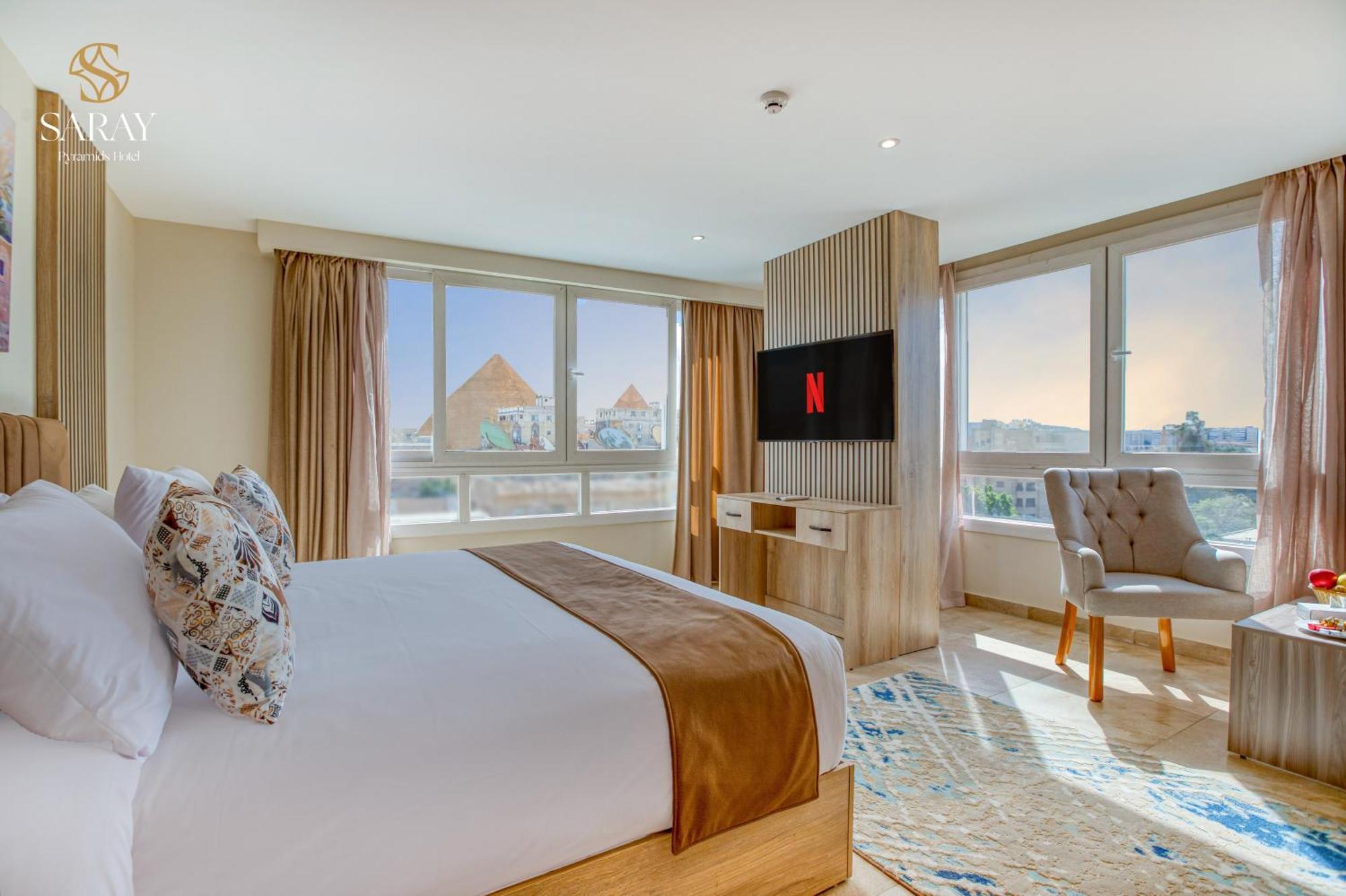 Saray Pyramids & Museum View Hotel Kafret el-Gabal Zimmer foto